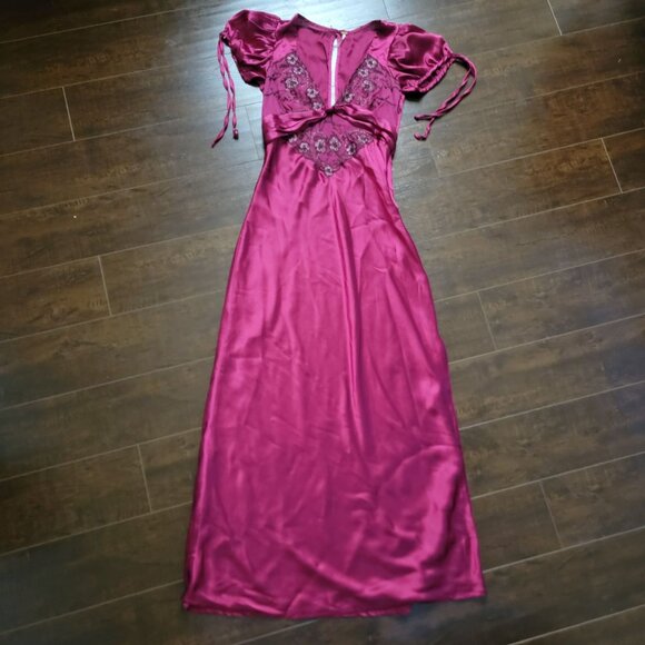 Free People Cooper Maxi Dress Womens 0 Boho Chic Contemporary Y2K Romantic - Picture 2 of 9